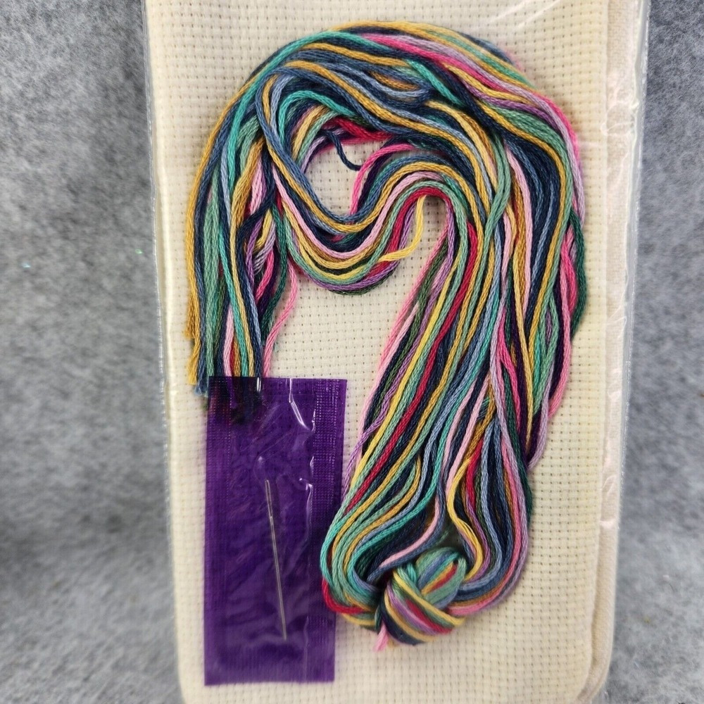 Stitch and Zip Eyeglass Case Cross Stitch Kit Flower Sampler Floral Basket New - Picture 6 of 9